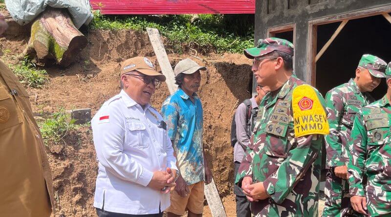 Kunjungan Tim Wasev Jadi Momentum Evaluasi Percepatan Pembangunan TMMD di Desa Krangean