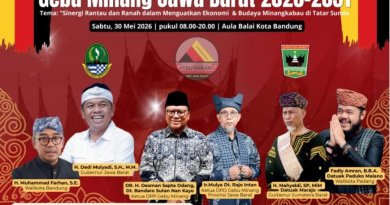 GUBERNUR SUMBAR, “IBU HERLIN MARYUNI KEPALA BANK NAGARI CABANG BANDUNG DUKUNG ACARA PENGUKUHAN PENGURUS DPD GEBU MINANG JAWA BARAT