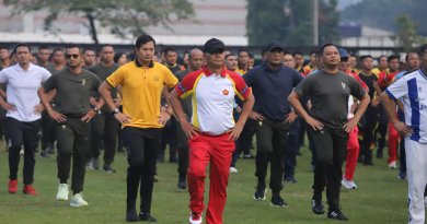 Olahraga Bersama TNI-Polri dan Forkopimda Perkuat Sinergitas di Wilayah Kogartap II/Bandung.