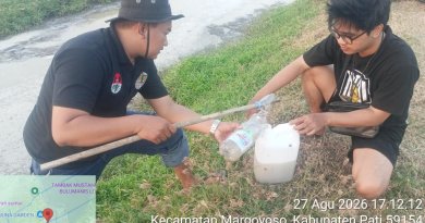 Lembaga Lingkungan Hidup AMPHIBI Pati Lakukan Investigasi Pada Pencemaran Sungai Bulumanis Lor