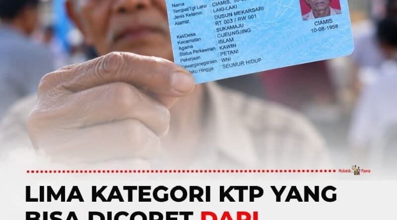 LIMA KATEGORI KTP YANG BISA DICORET DARI PENERIMA BANSOS PKH DAN BPNT TAHUN 2026 INI