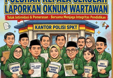 Puluhan Kepala Sekolah SDN dan SMPN Laporkan Oknum Wartawan Ke Polisi