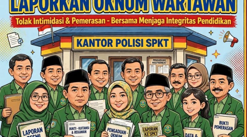 Puluhan Kepala Sekolah SDN dan SMPN Laporkan Oknum Wartawan Ke Polisi