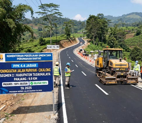 PPK 4.4 jawa barat berhasil menuntaskan inpres jalan daerah ruas Papayan–Cikalong (Segmen 2) sepanjang 9,9 km