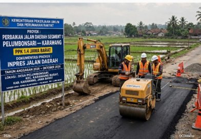PPK 1.4 Jawa Barat Percepat Perbaikan Jalan Palumbonsari–Johar–Tegalloa (Loji), sepanjang 3 kilometer.